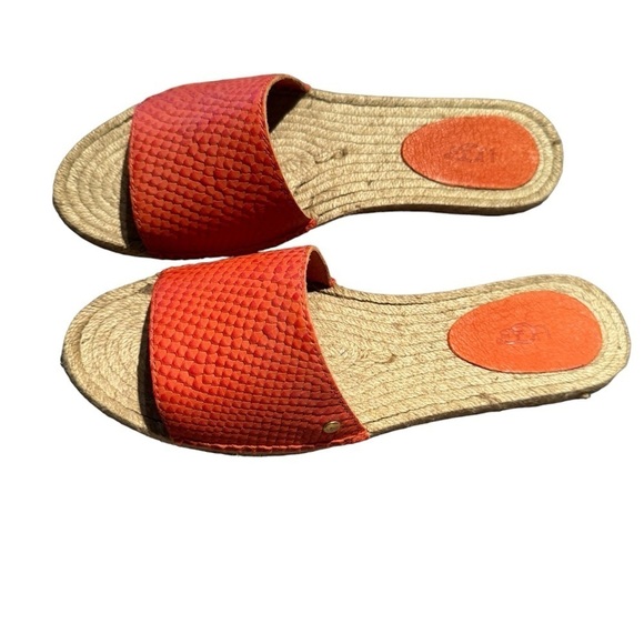 Ugg Espadrille slides. NWOT. Orange. Size 7 - Picture 2 of 5
